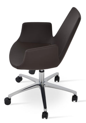 Soho Concept Eiffel Arm Leatherette Chair - 2-year Guarantee, Limited Stock, Stylish Brown, Soft Comfort! Brown  Soho-concept-dining-chair-11782