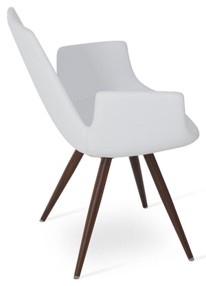 Soho Concept Eiffel Arm Wood Counter & Bar Chair - Stylish Solid Wood With Elegant Fabrics & 10-year Warranty Walnut,White  Soho-concept-dining-chair-02722