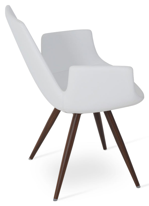 Soho Concept Eiffel Arm Wood Counter & Bar Chair - Stylish Solid Wood With Elegant Fabrics & 10-year Warranty Walnut,White  Soho-concept-dining-chair-02722