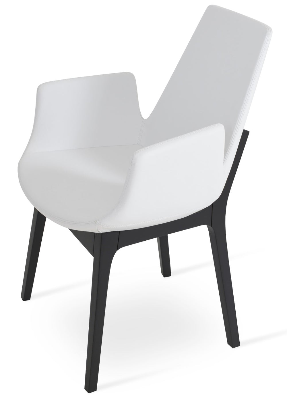 Soho Concept Eiffel Arm Wood Counter & Bar Chair - Stylish Solid Wood With Elegant Fabrics & 10-year Warranty White  Soho-concept-dining-chair-02725