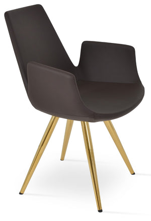 Soho Concept Eiffel Arm Wire Counter & Bar Dining Chair - Chic Boucle, Velvet, Nubuck Fabrics, 10-year Guarantee! Gold,Brown  Soho-concept-dining-chair-02895