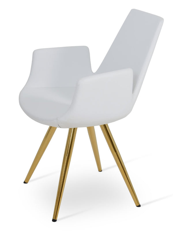 Soho Concept Eiffel Arm Wire Counter & Bar Dining Chair - Chic Boucle, Velvet, Nubuck Fabrics, 10-year Guarantee! Gold,White  Soho-concept-dining-chair-02893