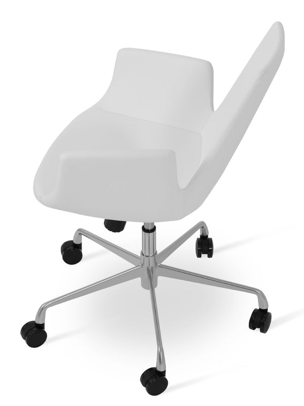 Soho Concept Eiffel Arm Leatherette Chair - 2-year Guarantee, Limited Stock, Stylish Brown, Soft Comfort! White  Soho-concept-dining-chair-11794