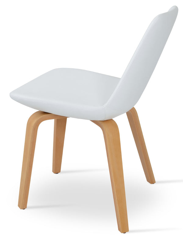 Soho Concept Eiffel Plywood Dining Chair With Luxurious Fabric Options & 10-year Guarantee - Elegant & Sturdy White,Natural  Soho-concept-dining-chair-02643