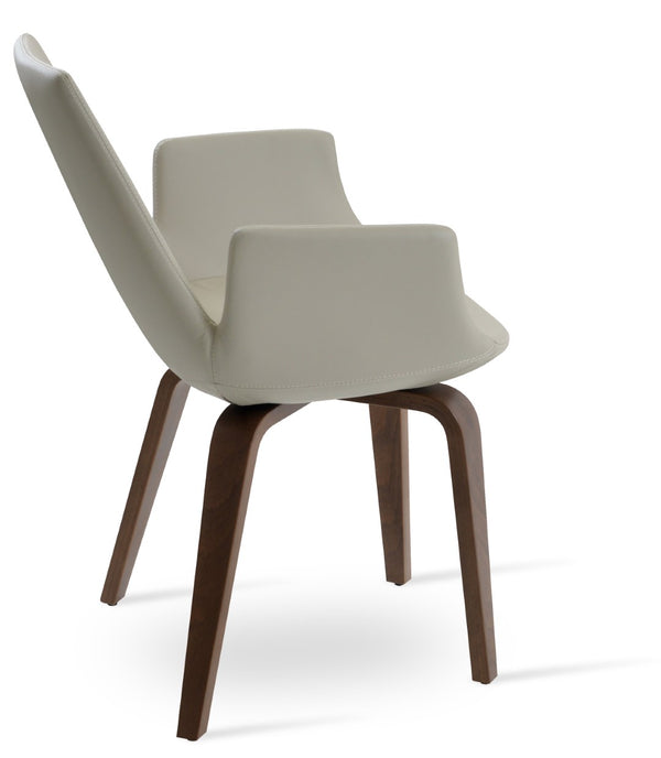 Soho Concept Eiffel Arm Wood Counter & Bar Chair - Stylish Solid Wood With Elegant Fabrics & 10-year Warranty   Soho-concept-dining-chair-02975