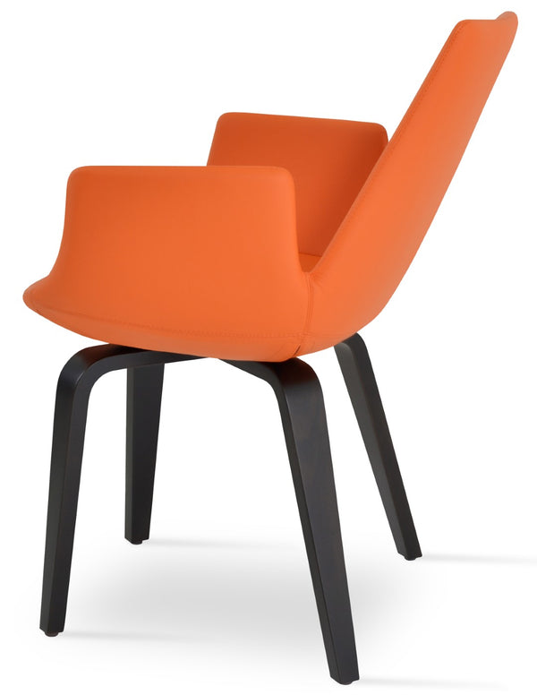 Soho Concept Eiffel Arm Wood Counter & Bar Chair - Stylish Solid Wood With Elegant Fabrics & 10-year Warranty Orange  Soho-concept-dining-chair-02974