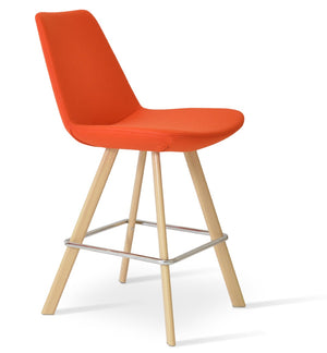 Soho Concept Eiffel Arm Barstools & Counterstools - Premium Wool Fabric, 10-year Guarantee & Stylish Finishes Natural,Orange  Soho-concept-dining-chair-08242