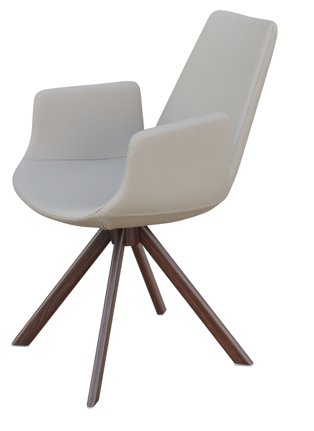 Soho Concept Eiffel Arm Wood Counter & Bar Dining Chair - Solid Beech/Ash, Brass Accents, 5-year Warranty, Walnut Walnut  Soho-concept-dining-chair-02917