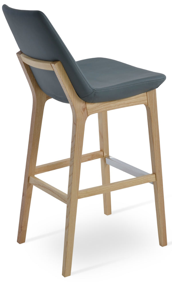 Soho Concept Eiffel Arm Barstools & Counterstools - Premium Camira Fabrics, Solid Wood Base, 10-year Guarantee, Elegant Design Ash,Blue  Soho-concept-dining-chair-08269