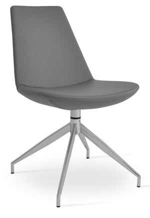 Soho Concept Eiffel Spider Swivel Chair - Stylish Leatherette Dining Chair With 2-year Guarantee & Comfort Design Grey  Soho-concept-dining-chair-03080