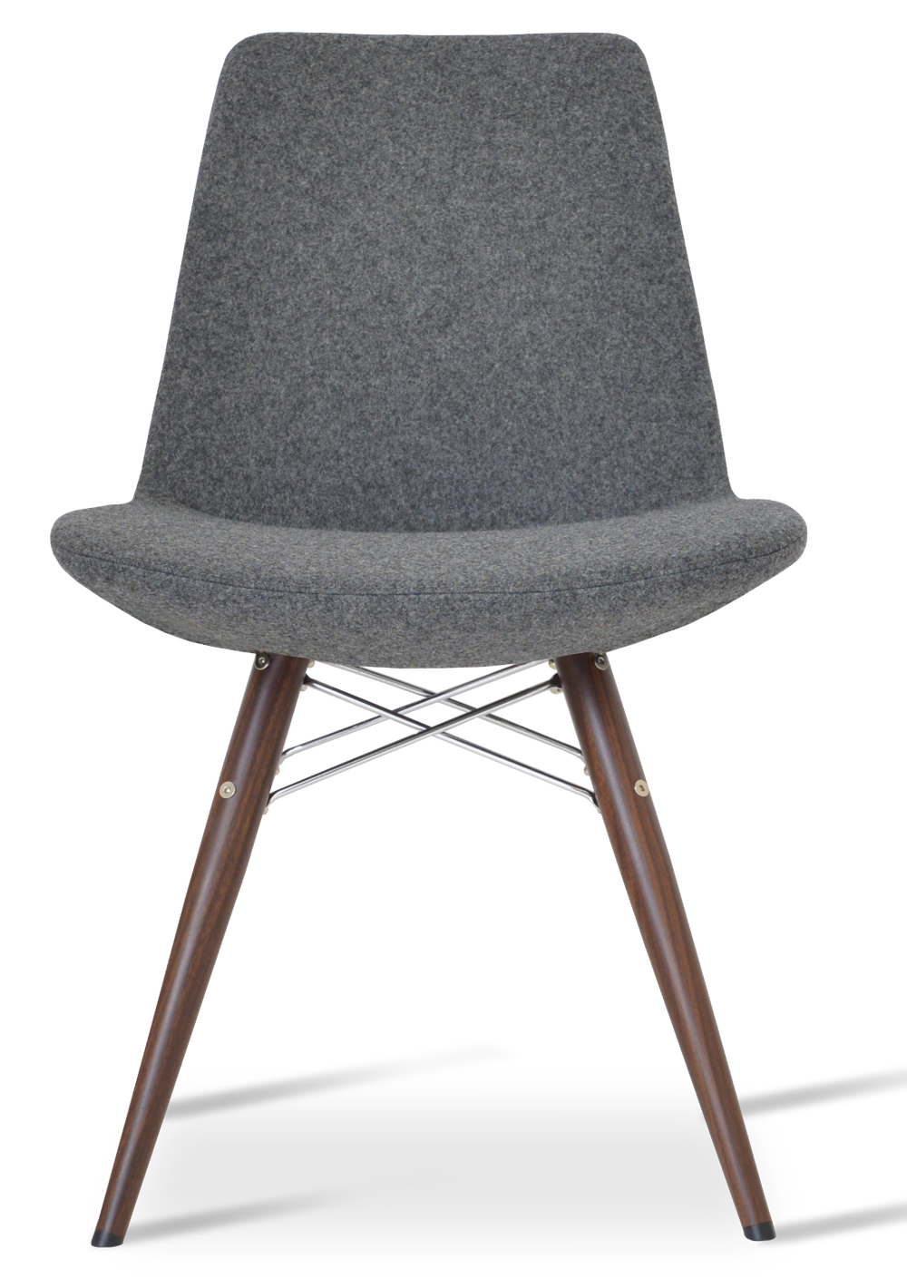 Soho Concept Eiffel Mw Dining Armchair In Camira Blazer Wool Fabric - 10-year Guarantee, Stylish Comfort & Durability Walnut,Dark Grey  Soho-concept-dining-chair-03279