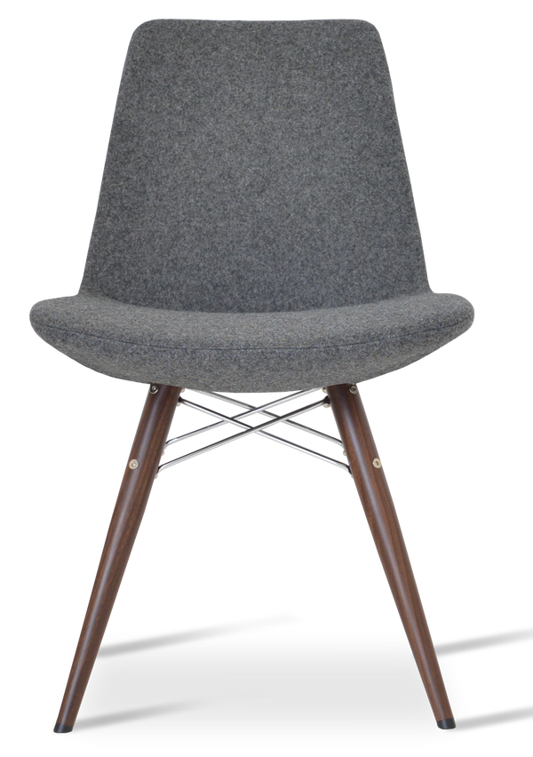 Soho Concept Eiffel Mw Dining Armchair In Camira Blazer Wool Fabric - 10-year Guarantee, Stylish Comfort & Durability Walnut,Dark Grey  Soho-concept-dining-chair-03279