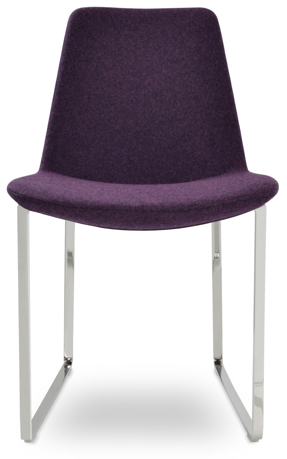 Soho Concept Eiffel Sled Chair With Camira Blazer Wool Fabric - Stylish Dining Chair, 10-year Guarantee, Premium Quality Silver  Soho-concept-dining-chair-03064