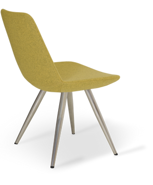 Soho Concept Eiffel Star Chair - Premium Camira Blazer Wool, 10-year Guarantee, Elegant Steel Base, Natural Finish Amber  Soho-concept-dining-chair-03439