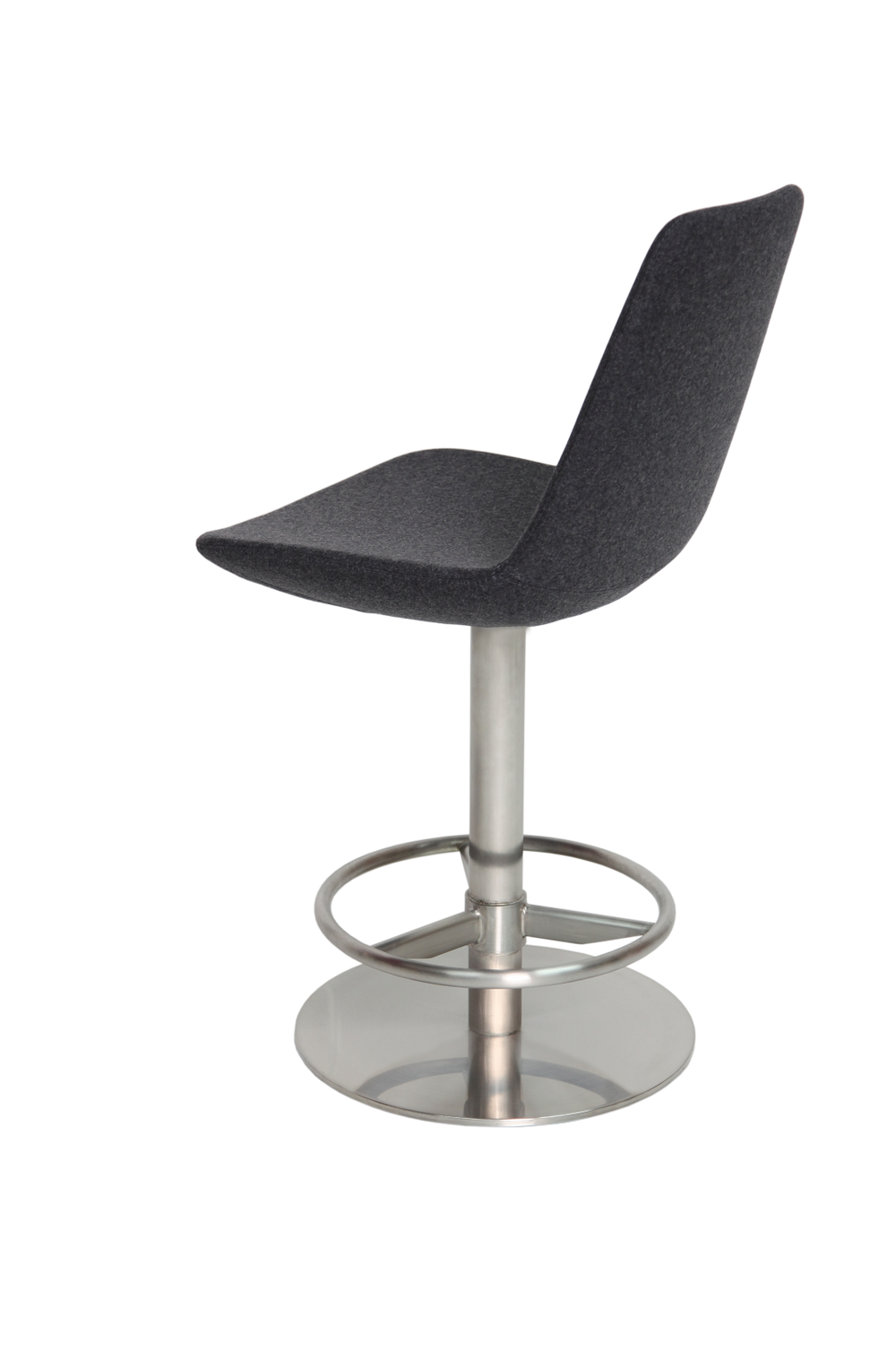 Soho Concept Eiffel Round Barstools & Counterstools - Stylish Swivel Design In Light Grey Boucle Wool Fabric! Light Grey  Soho-concept-dining-chair-08332