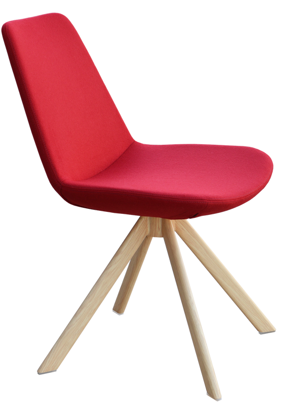 Soho Concept Eiffel Sword Swivel Dining Chair - Luxurious Camira Blazer Wool, 10-year Guarantee, Elegant Design Red,Natural  Soho-concept-dining-chair-03506