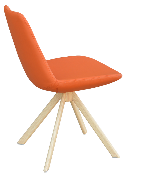 Soho Concept Eiffel Sword Swivel Dining Chair - Luxurious Upholstery & Stylish Metal Finishes, 10-year Guarantee Natural,Orange  Soho-concept-dining-chair-03532
