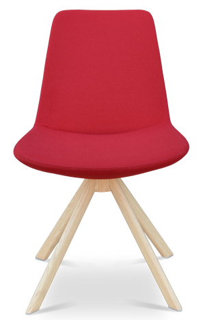 Soho Concept Eiffel Sword Swivel Dining Chair - Luxurious Camira Blazer Wool, 10-year Guarantee, Elegant Design Red,Natural  Soho-concept-dining-chair-03510