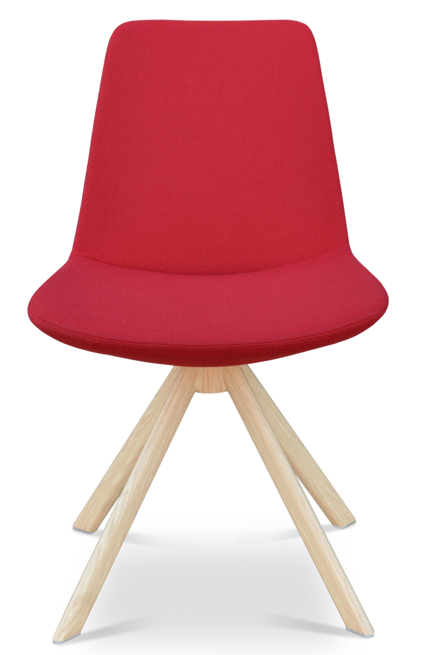 Soho Concept Eiffel Sword Swivel Dining Chair - Luxurious Camira Blazer Wool, 10-year Guarantee, Elegant Design Red,Natural  Soho-concept-dining-chair-03510