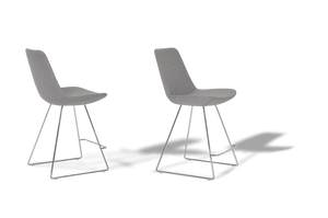 Soho Concept Eiffel Wire Barstools & Counterstools - Premium Camira Blazer Wool, 10-year Guarantee, Stylish Design Grey  Soho-concept-dining-chair-08347