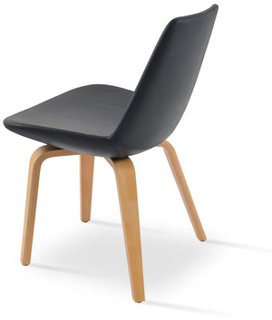 Soho Concept Eiffel Plywood Dining Chair - Stylish Leatherette Seating With 2-year Guarantee, Comfort & Durability Black,Natural  Soho-concept-dining-chair-03168