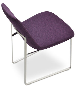 Soho Concept Eiffel Sled Chair - Stylish Dining Seating In Camira Era Fabric With 10-year Guarantee & Gold Finish   Soho-concept-dining-chair-03395