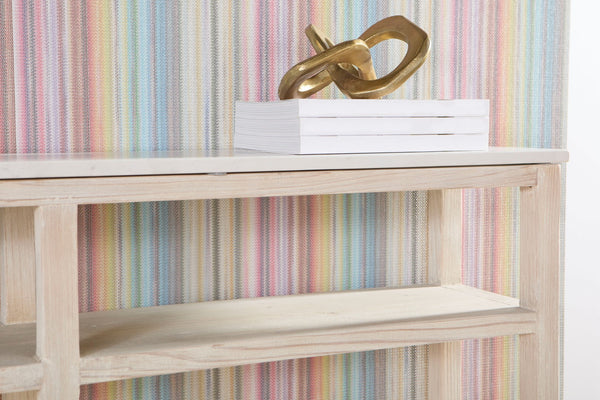 Essentials For Living Emerie Narrow Console Table - Whitewashed Pine & Quartz Top, Stylish Storage For Entryways & More White Wash Pine,White Quartz Solid Pine Wood,Solid Quartz 8016-n.Ww-pne/Whtq