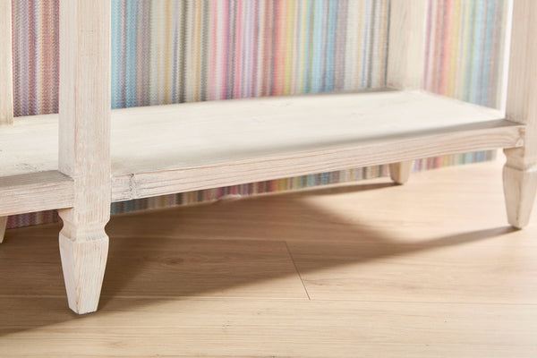 Essentials for Living Emerie Narrow Console Table 8016-N.WW-PNE/WHTQ White Wash Pine, White Quartz