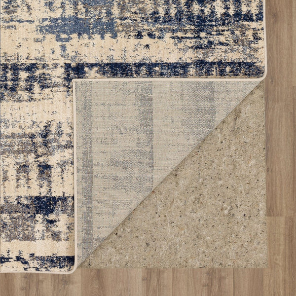 Karastan Rugs Vanguard by Drew & Jonathan Home Ephemeral Machine Woven Triexta Modern/Contemporary Area Rug Ink Blue 2' 4" x 7' 10"