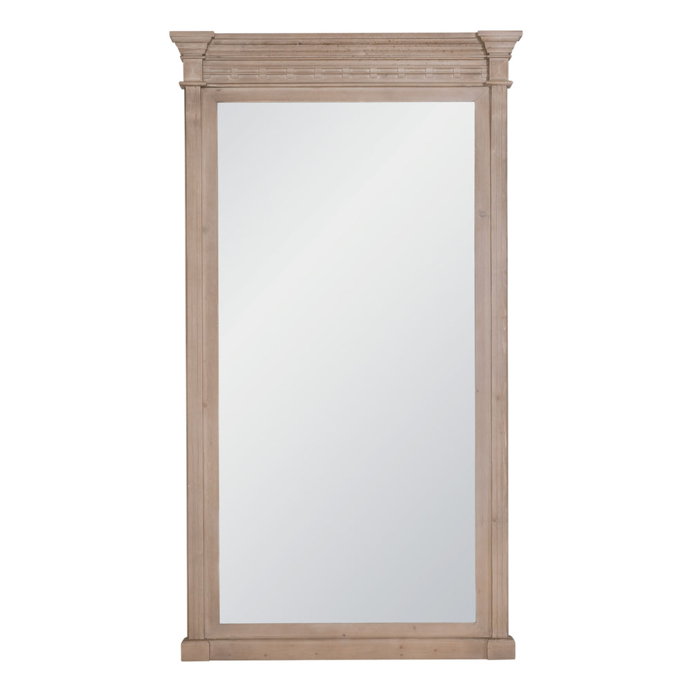 Essentials For Living Estate Mirror - Transitional Leaning Floor Mirror For Stylish Home Decor And Dramatic Room Enhancements Smoke Gray Pine Solid Reclaimed Pine Wood 8065.Sgry-pne