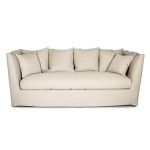 Zentique Aragon Sofa with Solid Oak Frame and Premium Linen-Blend Upholstery — Timeless Comfort & Style Limed Grey Oak, Natural Linen F058-3 E272 A003