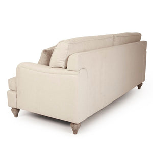 Zentique Ninon Sofa with Solid Oak Frame, Breathable Cotton Upholstery, Resilient Cushion Support for Living Rooms F112-3 E272 C031