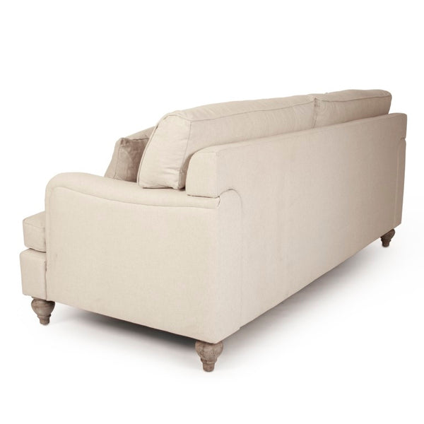 Zentique Ninon Sofa with Solid Oak Frame, Breathable Cotton Upholstery, Resilient Cushion Support for Living Rooms F112-3 E272 C031