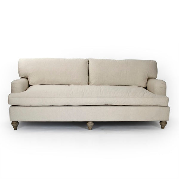 Zentique Ninon Sofa with Solid Oak Frame, Breathable Cotton Upholstery, Resilient Cushion Support for Living Rooms F112-3 E272 C031