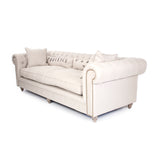 Alaine Sofa Limed Grey Oak, Natural Linen F143-3 A003 #24, 25 Zentique