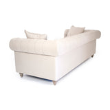 Alaine Sofa Limed Grey Oak, Natural Linen F143-3 A003 #24, 25 Zentique