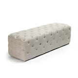 Oliver Tufted Bench Limed Grey Oak, Natural Linen F205-Z E272 A003 Zentique