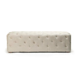 Oliver Tufted Bench Limed Grey Oak, Natural Linen F205-Z E272 A003 Zentique