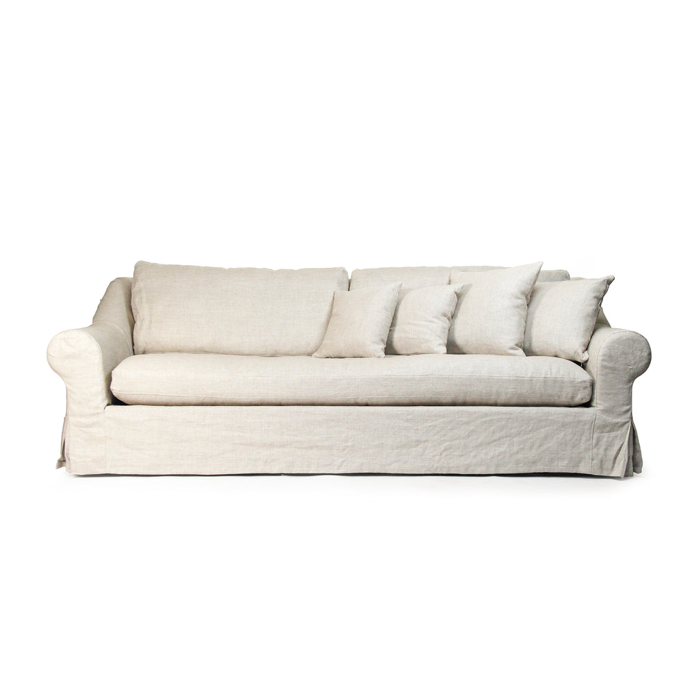 Bert Sofa Limed Grey Oak, Cream Natural Linen F230-3.5 E272 A015-A Zentique