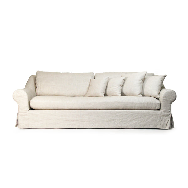 Bert Sofa Limed Grey Oak, Cream Natural Linen F230-3.5 E272 A015-A Zentique