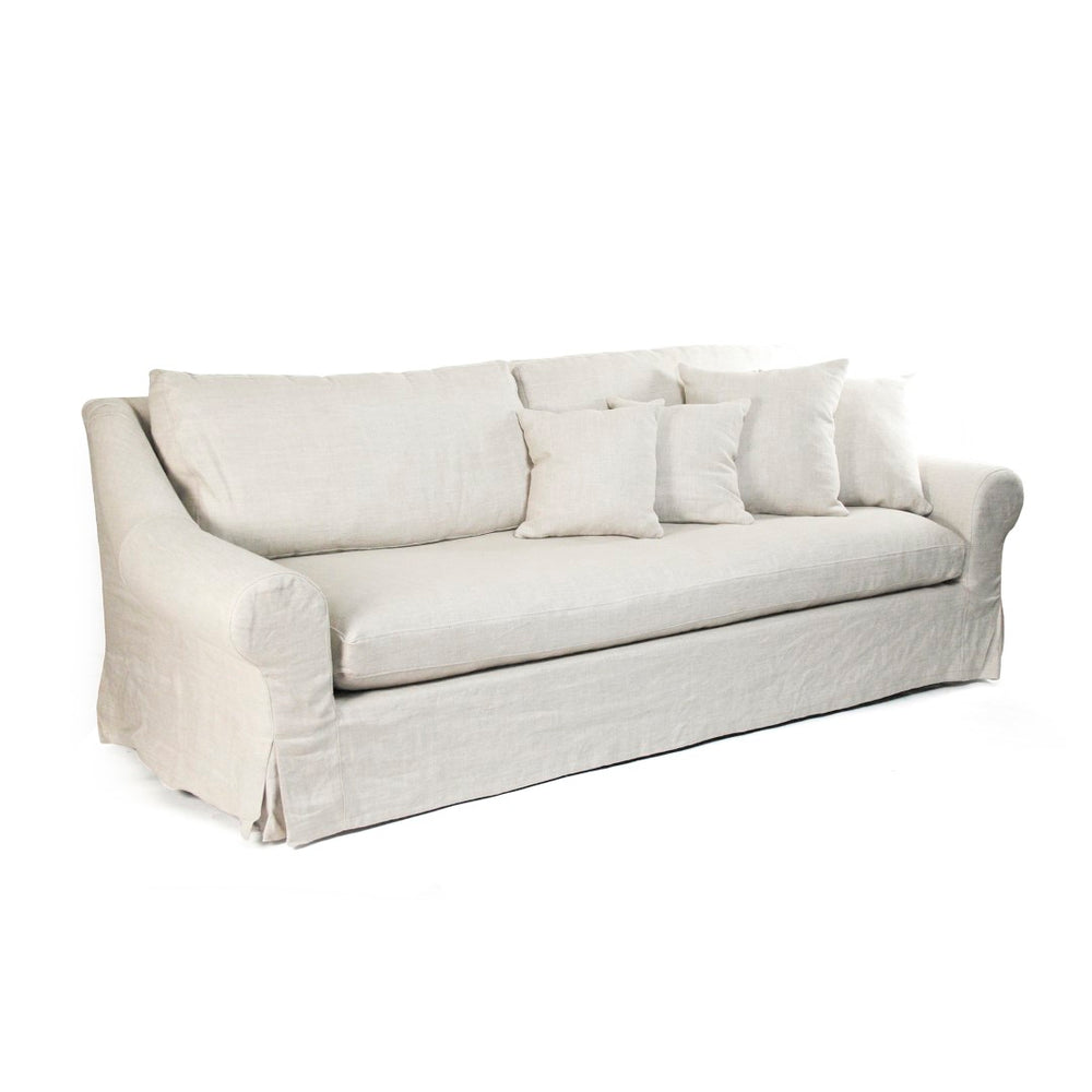 Bert Sofa Limed Grey Oak, Cream Natural Linen F230-3.5 E272 A015-A Zentique