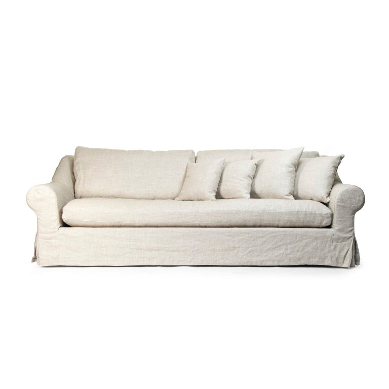 Zentique Bert Sofa with Solid Oak Frame and Breathable Linen Upholstery — Mid‑Century Comfort for Living Rooms F230-3.5 E272 A015-A