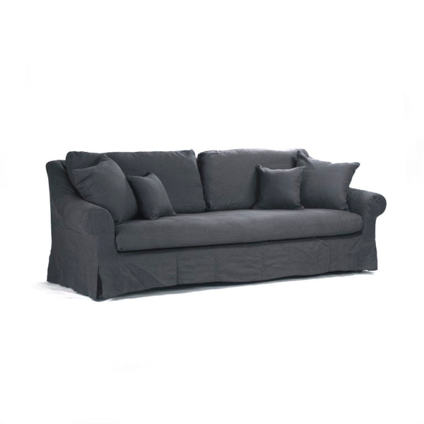Zentique Albine Sofa — Solid Oak Frame Linen Upholstery, Deep Seat Comfort, Modern Transitional Style (96) F249-3.5 E272 A076