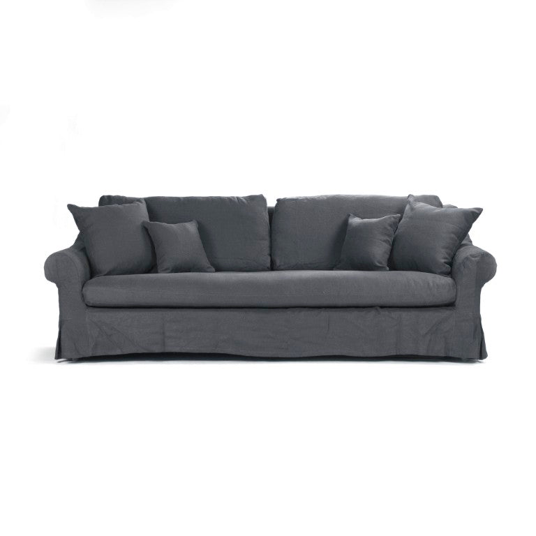 Zentique Albine Sofa — Solid Oak Frame Linen Upholstery, Deep Seat Comfort, Modern Transitional Style (96) F249-3.5 E272 A076