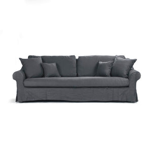 Zentique Albine Sofa — Solid Oak Frame Linen Upholstery, Deep Seat Comfort, Modern Transitional Style (96) F249-3.5 E272 A076
