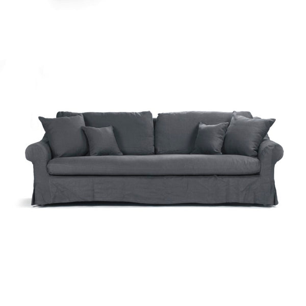 Zentique Albine Sofa — Solid Oak Frame Linen Upholstery, Deep Seat Comfort, Modern Transitional Style (96) F249-3.5 E272 A076