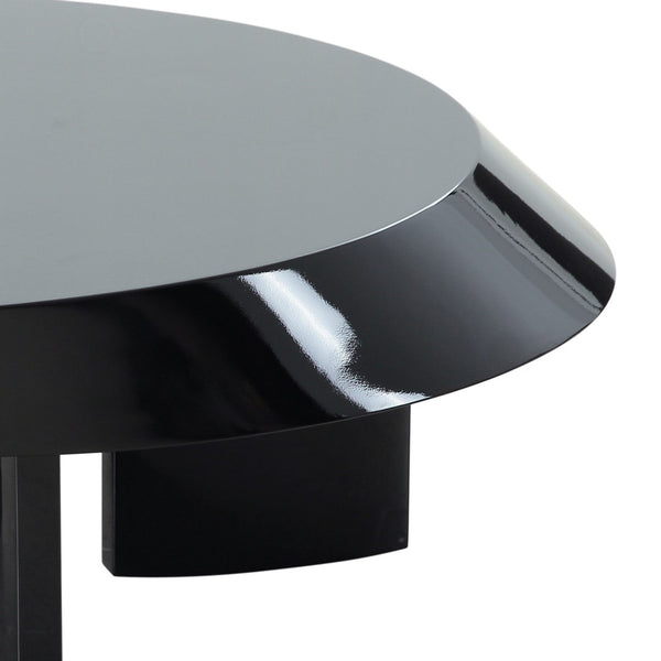 Pasargad Home Rivano Shiny Black Coffee Table - Modern Elegance For Your Living Space, 43.7"W Shiny Black Mdf Plz-254c