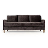 Sofa Natural Beech / Dark Grey Velvet F433-3 E993 V078 Zentique