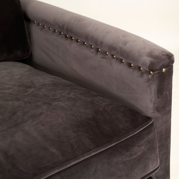 Zentique Sofa with Solid Beech Frame and Lux Velvet Upholstery, Timeless Silhouette, Durable Comfort (82.5" W) F433-3 E993 V078