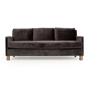 Zentique Sofa with Solid Beech Frame and Lux Velvet Upholstery, Timeless Silhouette, Durable Comfort (82.5" W) F433-3 E993 V078